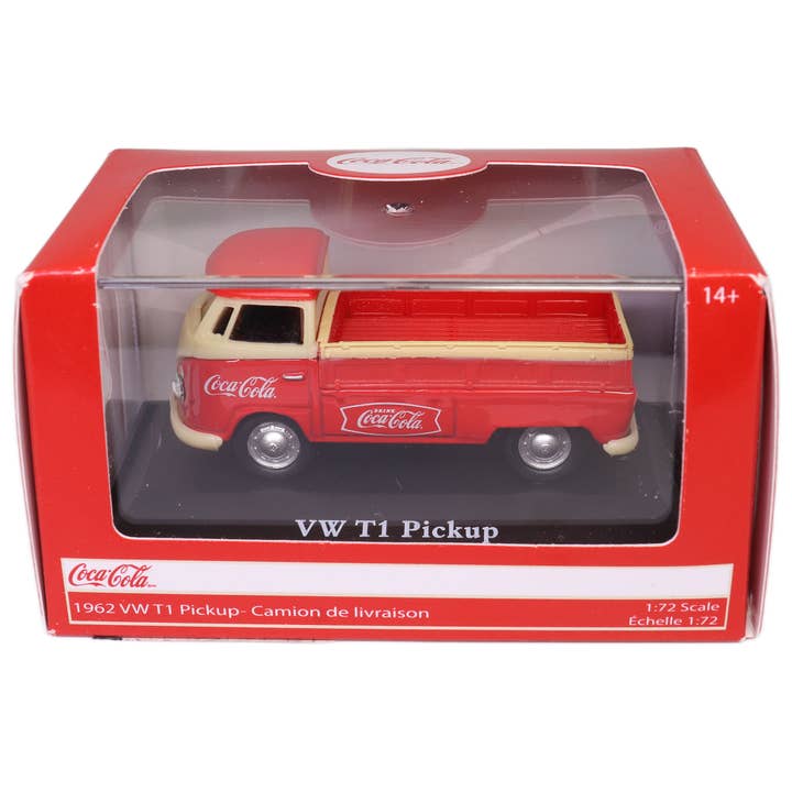 Motor City Classics, Inc. - Wholesale Decorative Tabletop Object - 1:72 Scale Coca-Cola 1962 VW T1 Pickup Diecast Model
