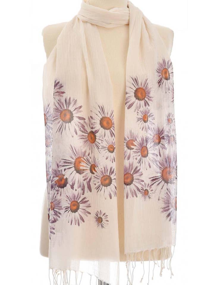 Gänseblümchenschal aus Baumwolle für den Großhandel von Dosimira