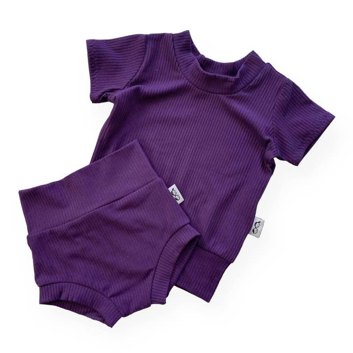 Purple Ribbed Summer Lounge Set for wholesale by Dudis Design