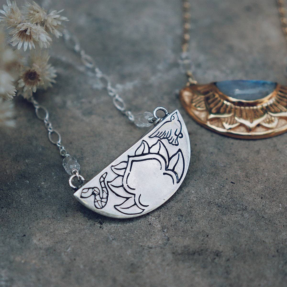 bahgsu jewels - Wholesale Pendant/Charm Necklace - Natural Mystic Necklace :: Moonstone6