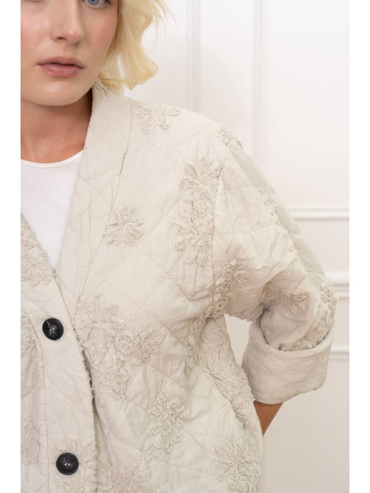 Happy look - Wholesale Jacket - Women's - Women's quilted cotton jacket – 3D embroidery, embossed7