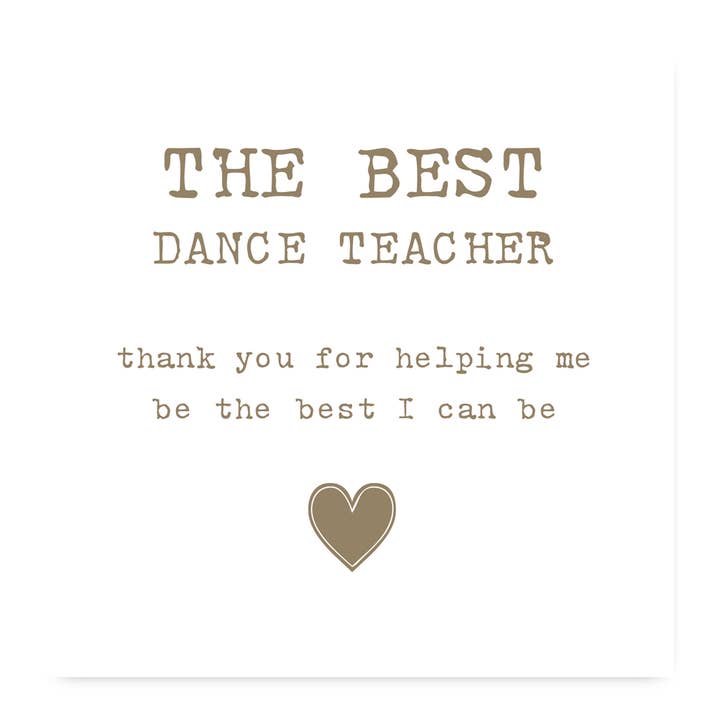 Le meilleur professeur de danse Merci de m'avoir aidée à être la meilleure pour la vente par Deliart.co.uk