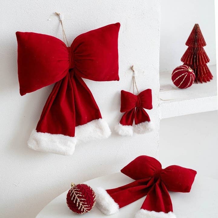 FurDecoration - Wholesale Christmas Decoration - Christmas Plush Bow Decoration5