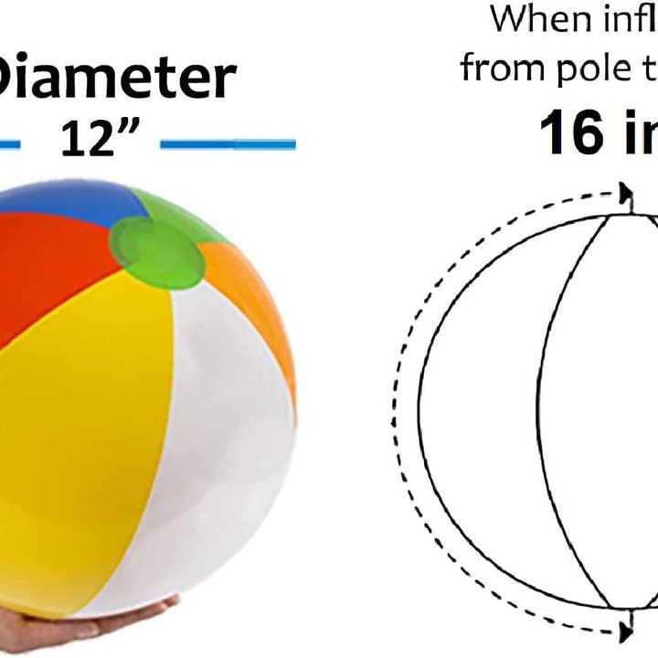 4E's Novelty - Wholesale Inflatable Toy - Kids & Baby - 16 inch Large Inflatable Beach Balls (24 Pack)4