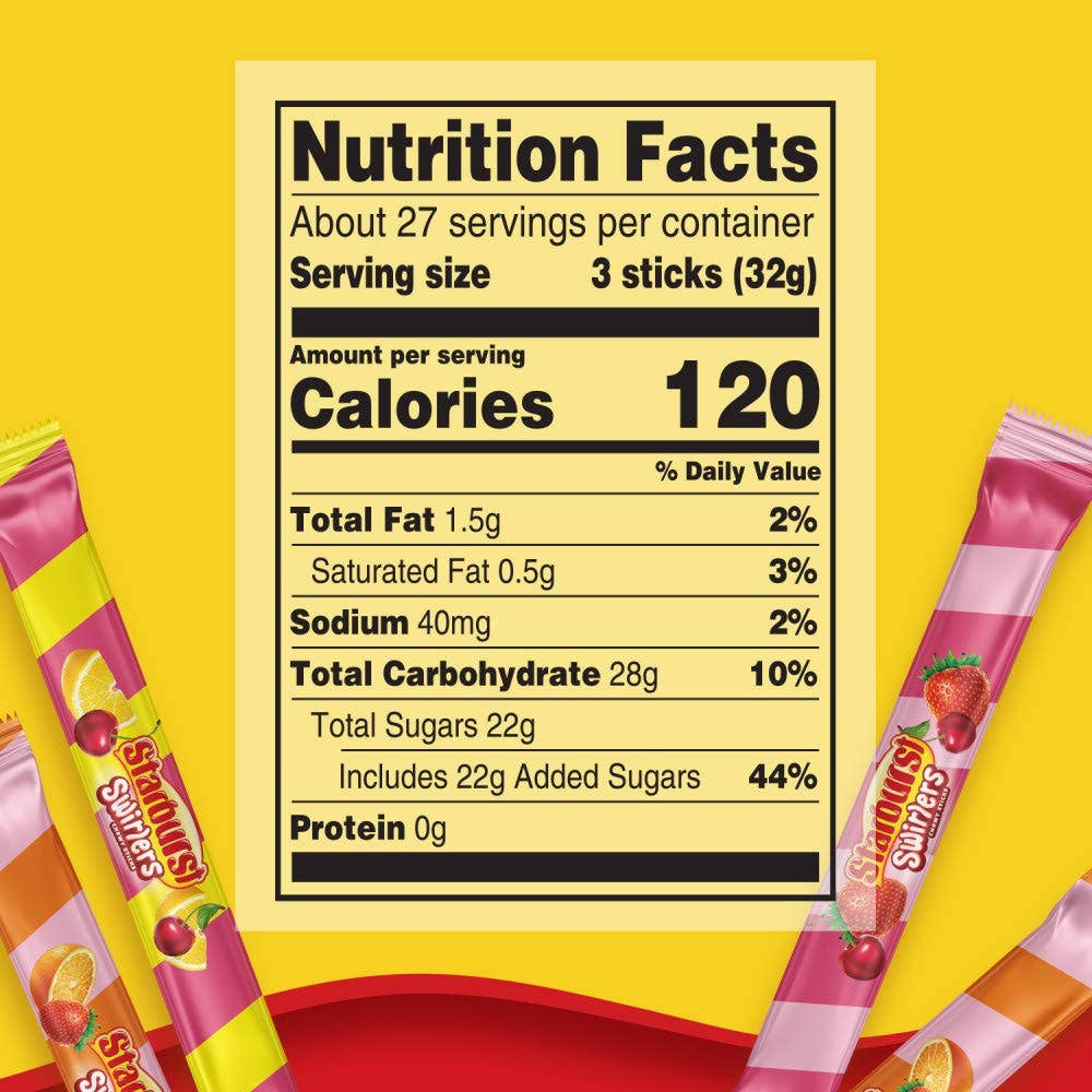 Horizon Top Market - Wholesale Cotton Candy - STARBURST Swirlers  Chewy Candy, Share Size, 3oz. x 153