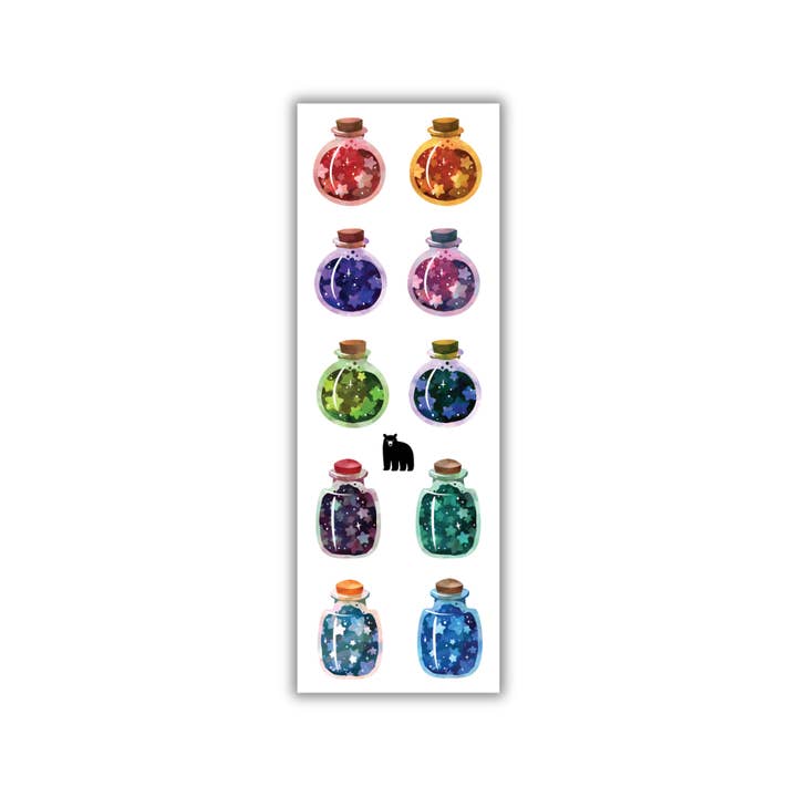 Bottled Stars for wholesale by Four Bears Sticker Club