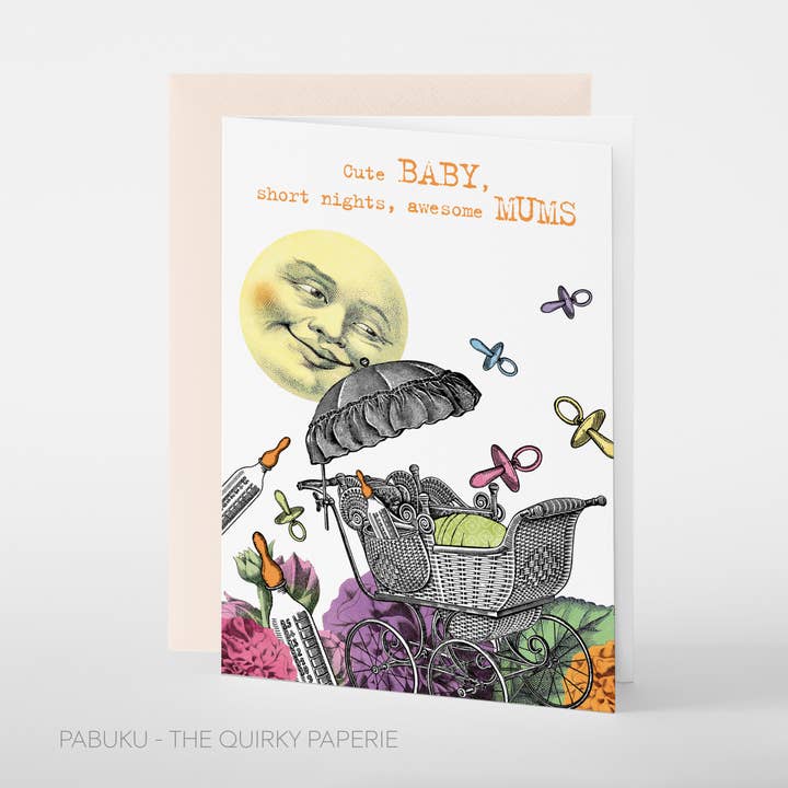 Cute Baby Mums | Queer Baby Card for wholesale by Pabuku