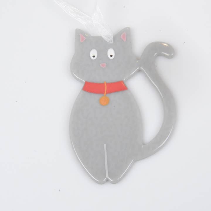 Pam Peters Designs – wholesale Ornament – Handmade Fused Glass Cat Hanging Decorations2