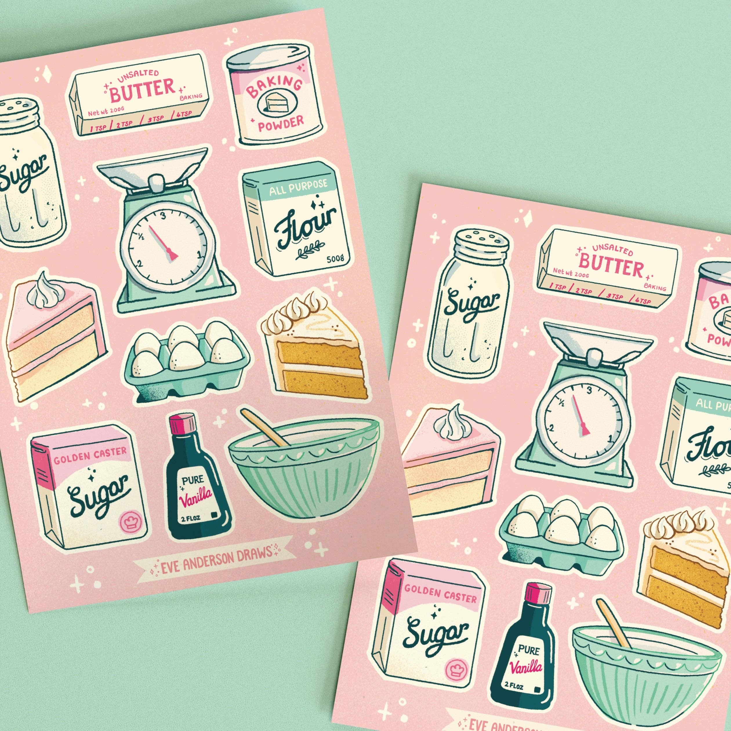 Eve Anderson Draws - Wholesale Sticker - Baking Sticker Sheet - A62