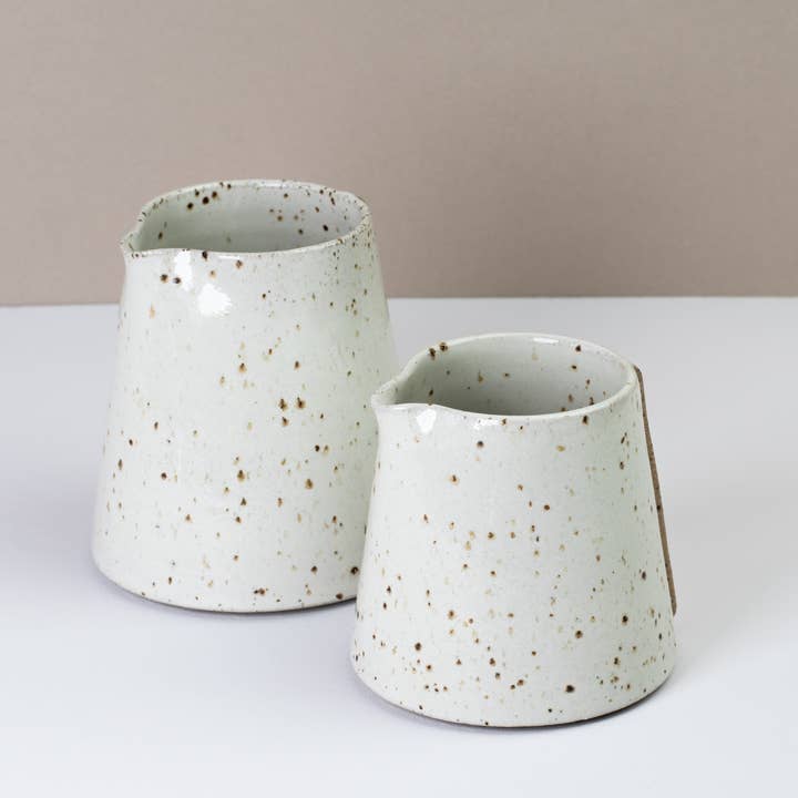 Ceramic Handless Jug - Off White Fleck- Medium - Handmade for wholesale by Silverceramics