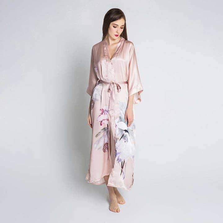 KIM+ONO - Wholesale Robe - Women's - Silk Kuren Long Kimono Robe