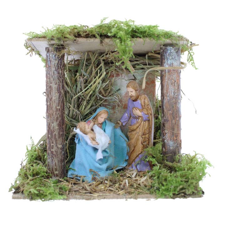 Madonna, die Jesus in der Krippe wiegt, animiert 220V für den Großhandel von Moranduzzo