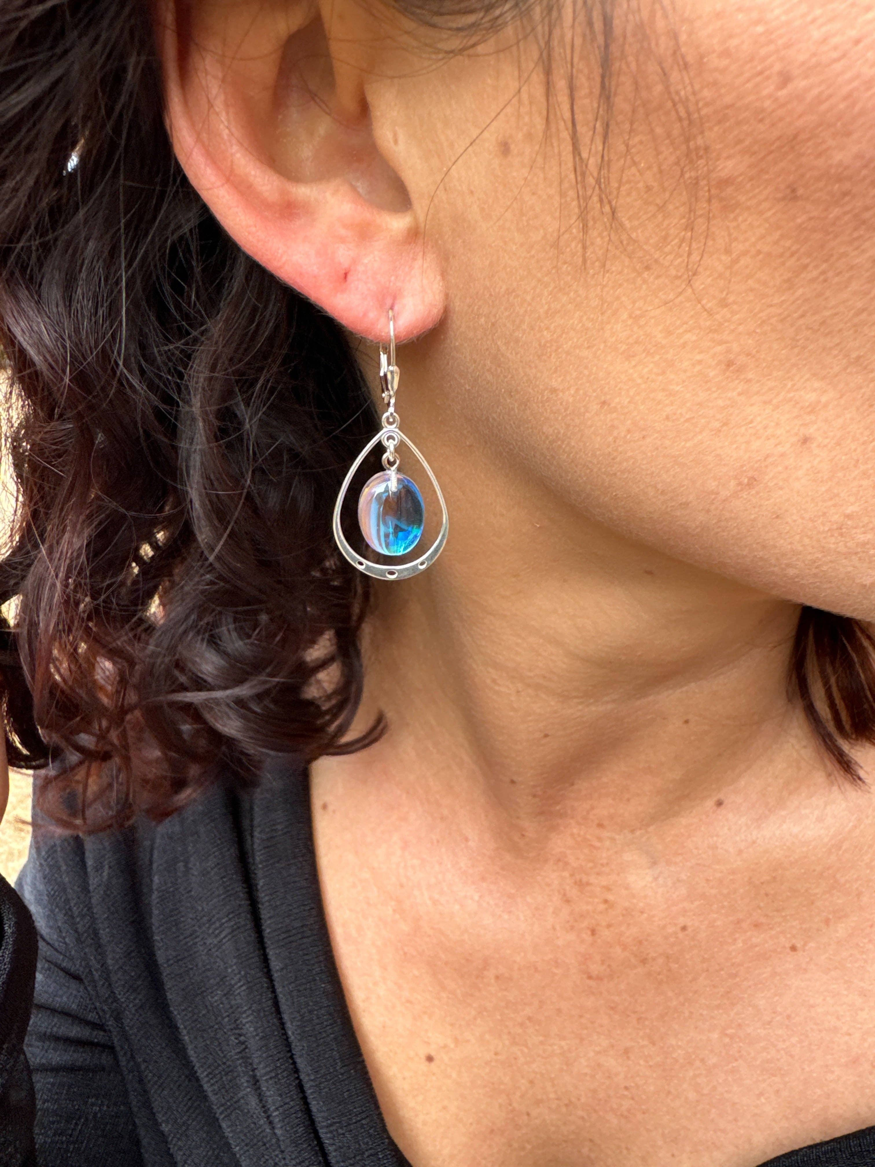 LeightWorks - Vente Boucles d'oreilles pendantes - Boucles d'oreilles ovales avec boucle12