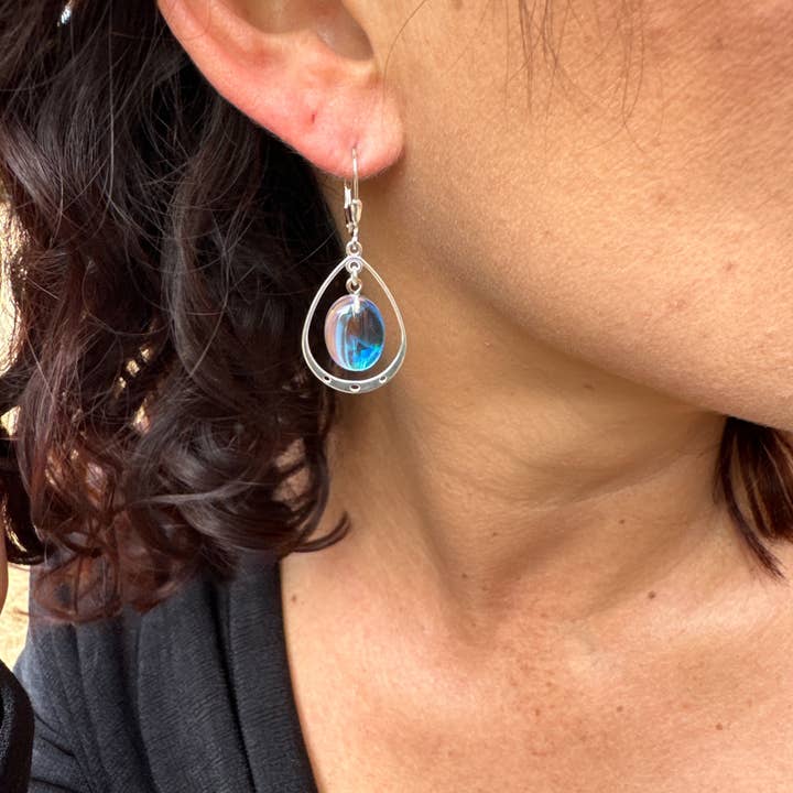 LeightWorks - Vente Boucles d'oreilles pendantes - Boucles d'oreilles ovales avec boucle12