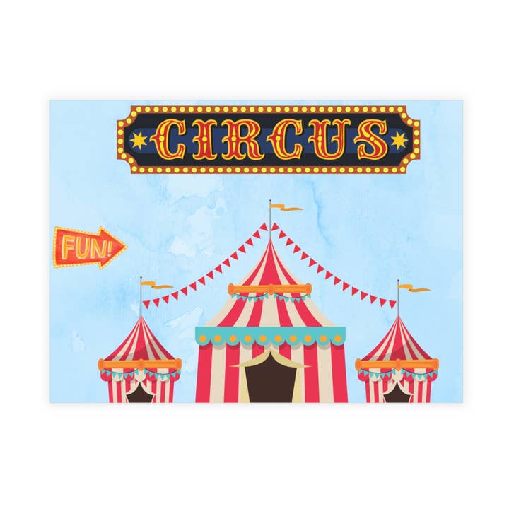 Circus Postcard for wholesale by Postcard Circus