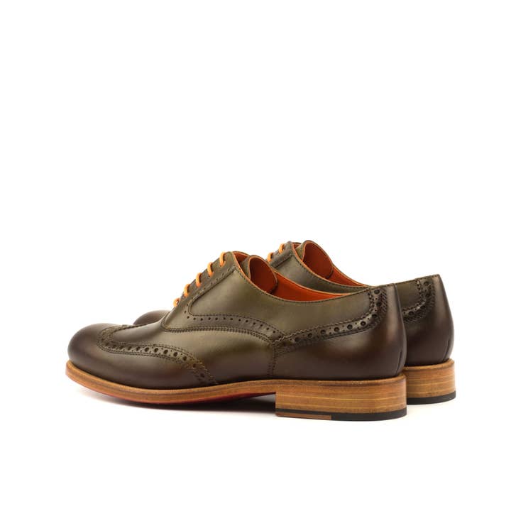 Olive Women's Full Brogue for wholesale by Tailored Gentleman