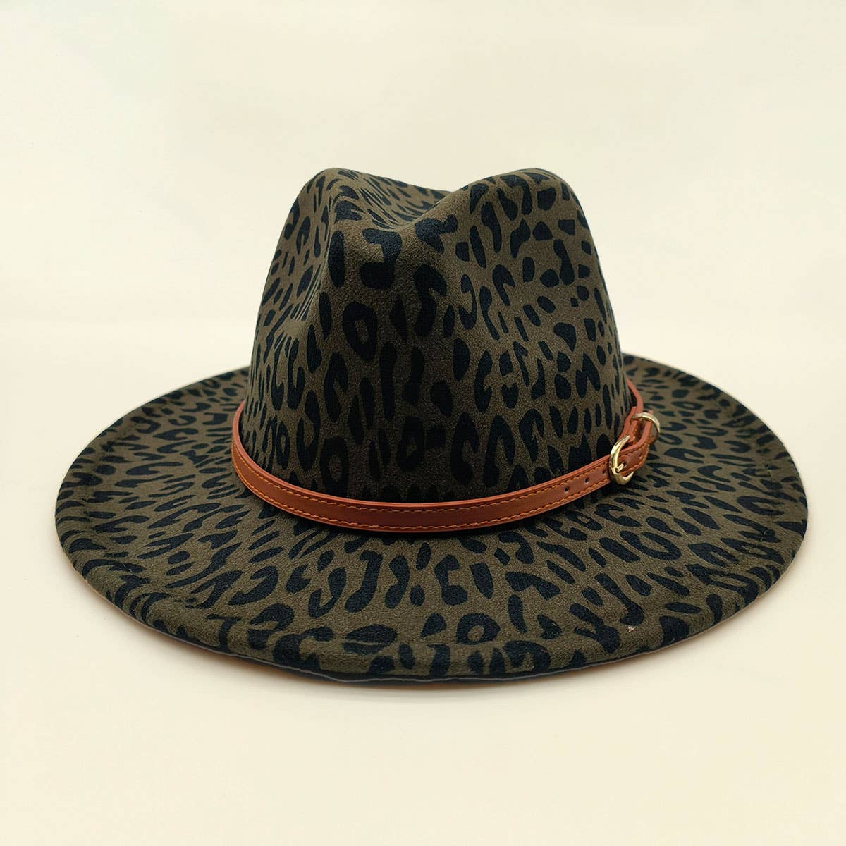 ACCITY - Wholesale Fedora - Women's - WOMEN WARM AND SIMPLE LEOPARD PANAMA HAT_CWAH070413