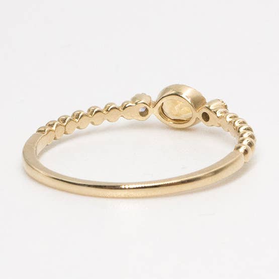 Citrinring 9 Karat Geburtsstein: November für den Großhandel von Mélanie Pigeaud Jewelry