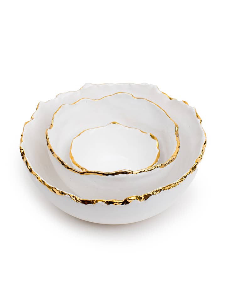 White Berkeh Bowl 2 for wholesale by Flair Interiors