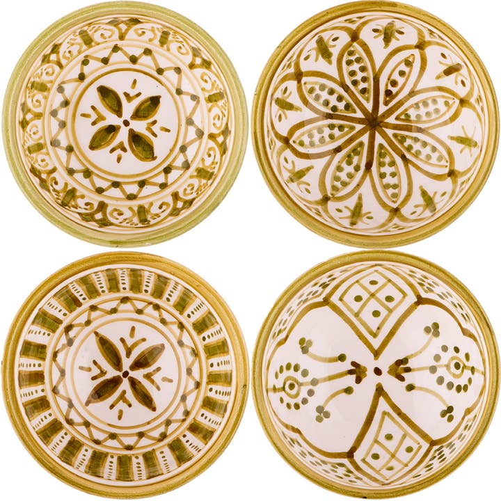 atelierBOEMIA - Wholesale Decorative Plate/Dish/Bowl - Safi Ceramic Tapas Bowls - Set of 4 Patterns3