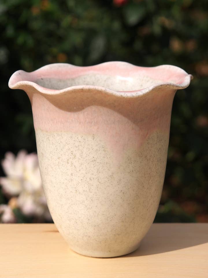 Tall Ruffle Vase for wholesale by Fun Is Forever