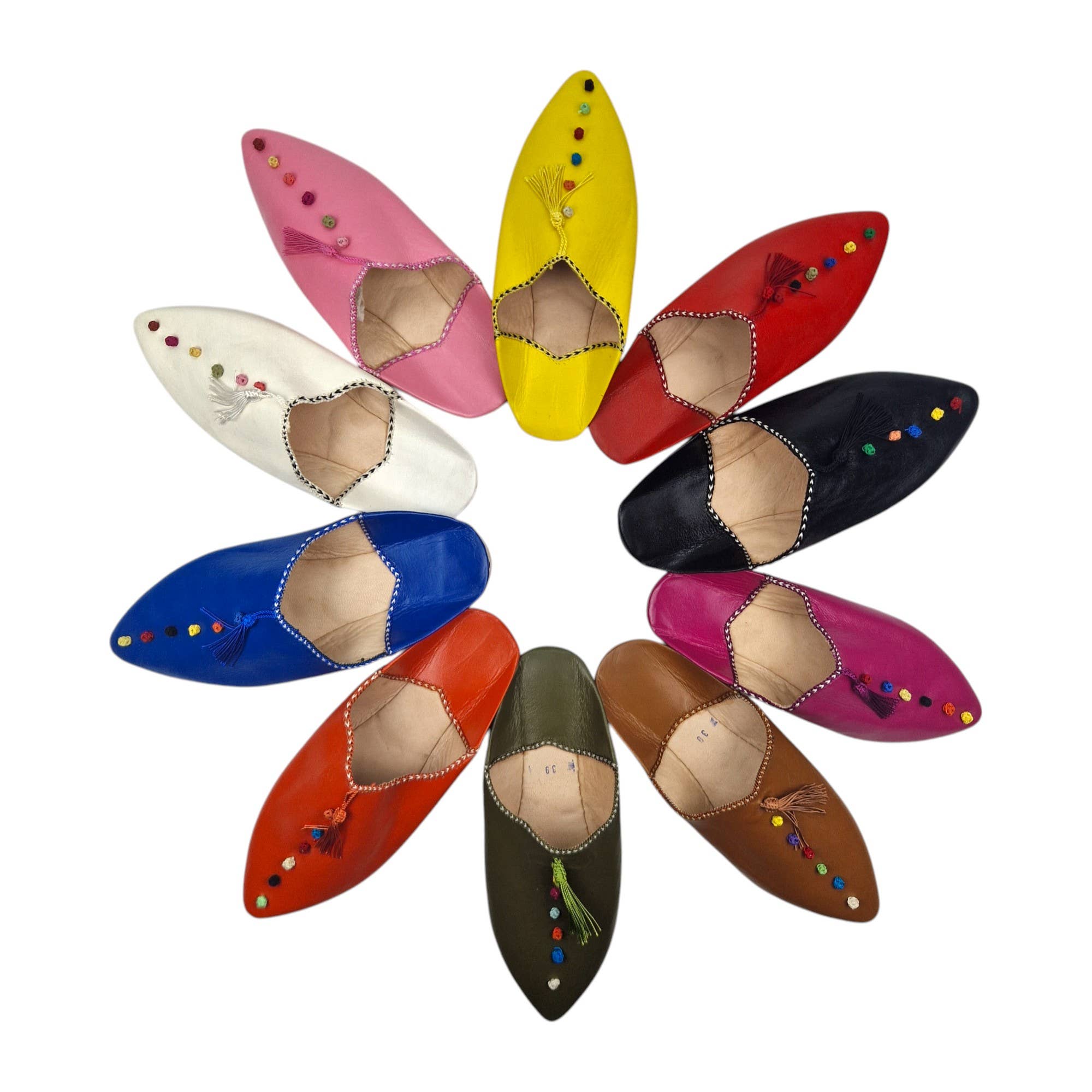 Marrakech Crafts - Wholesale Slippers – Women's - Babouche slipper in Moroccan leather for women