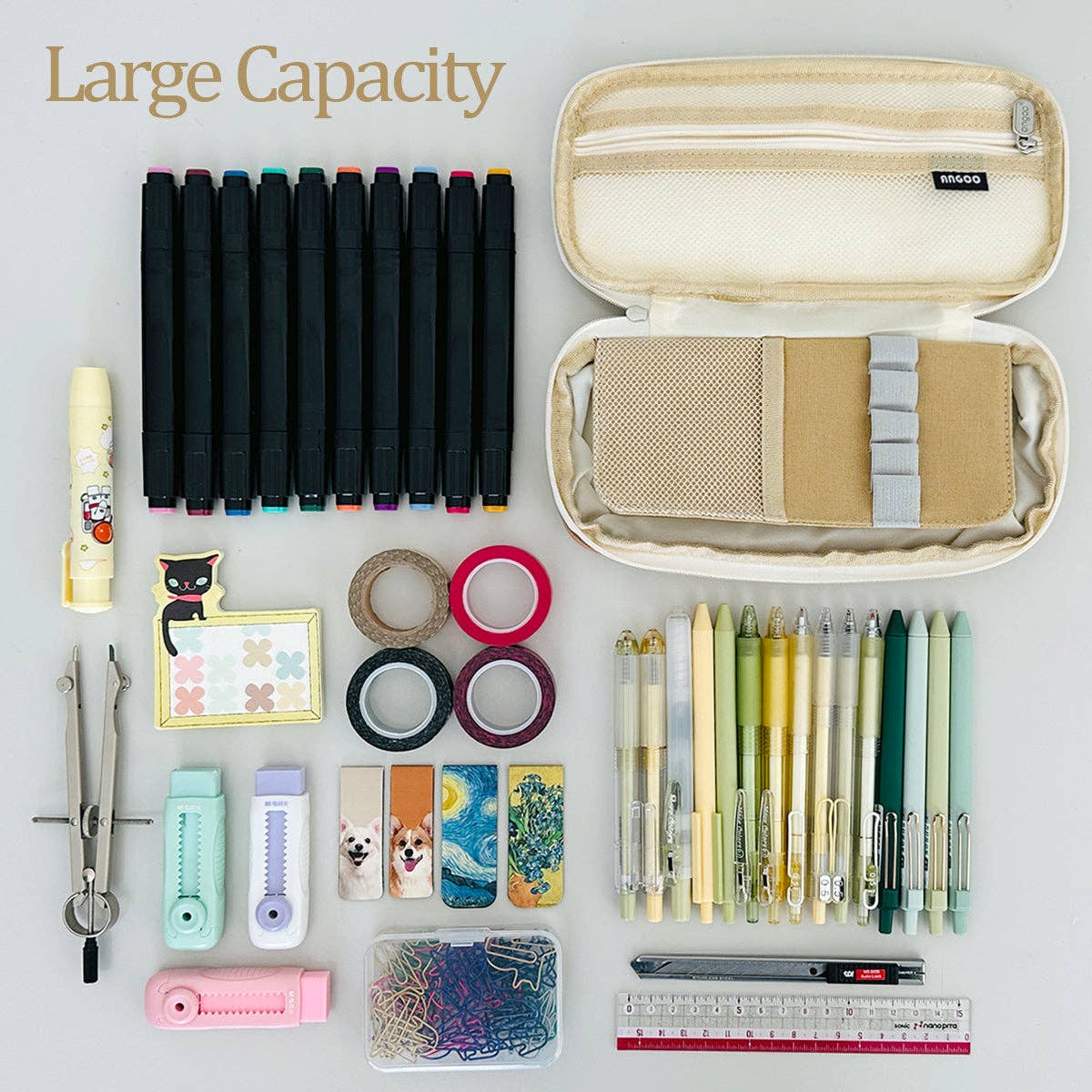 Wrapables.com - Wholesale Pencil Case/Pouch - Wrapables Large Capacity Pencil Case Expandable Pencil Pouch35