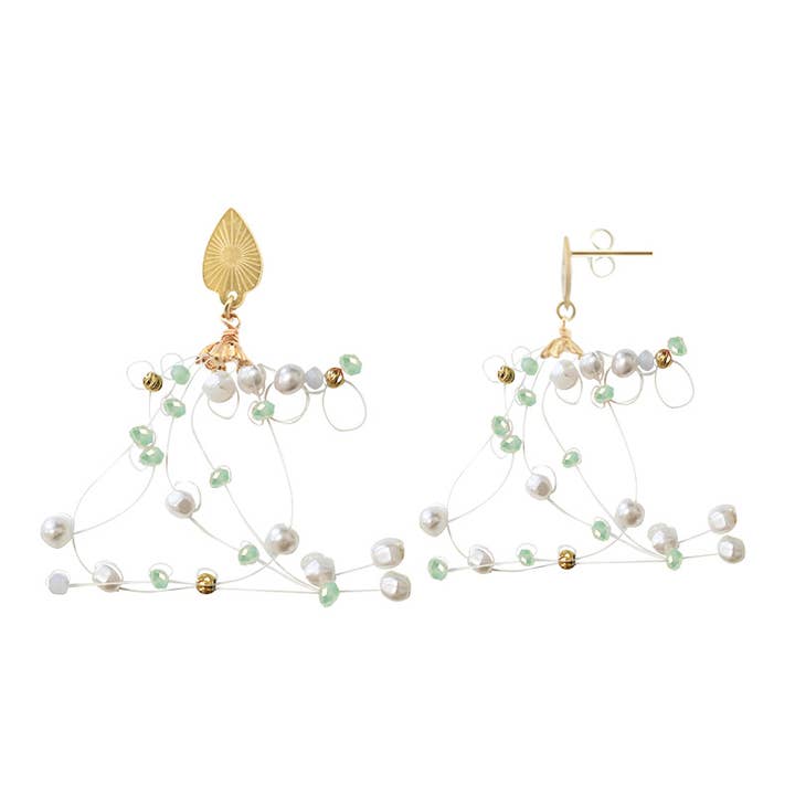 AMORINO SRL - Wholesale Dangle Earrings - DANGLING EARRINGS WITH CRYSTALS AND PEARLS - NK2112480F73