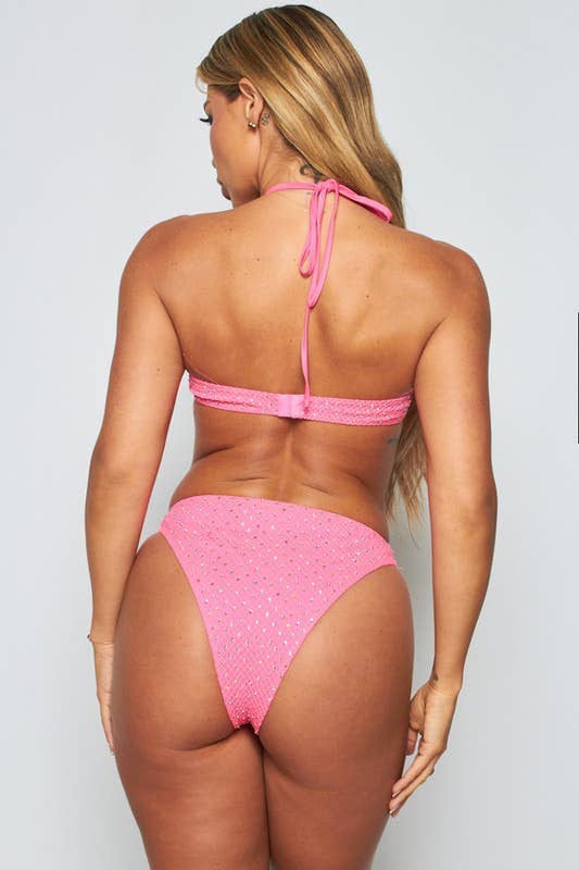 BANJUL - Wholesale Two Piece Swimsuit - Women's - BCCTRS71163  2Pcs Rhinestone Bikini Set - Sale7