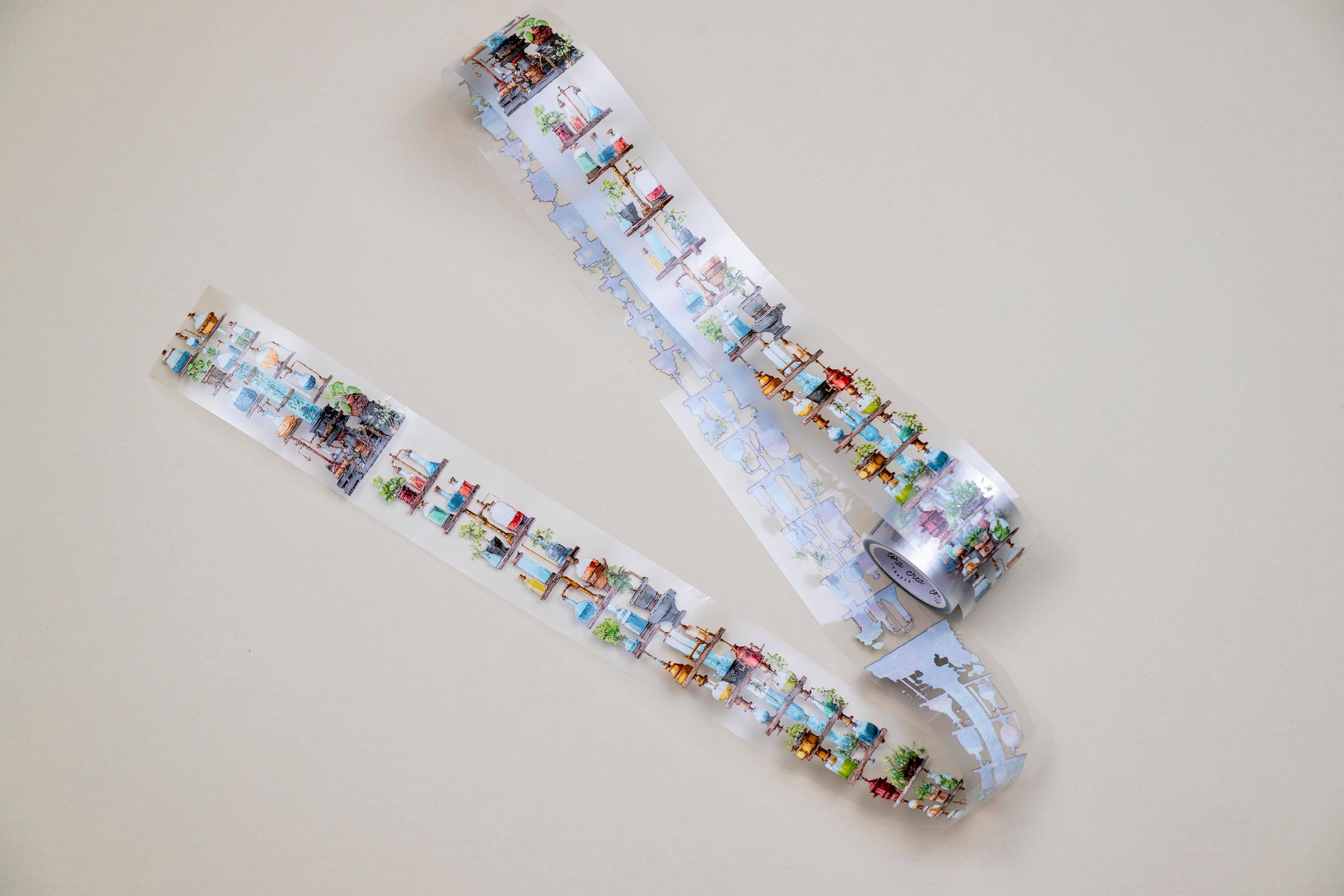 CoraCreaCrafts - Vente Rubans adhésifs - Le ruban adhésif transparent de l'étagère de l'alchimiste1