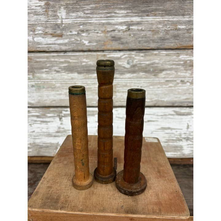 Vickie Jean's Creations Inc - Wholesale Decorative Tabletop Object - Set of 3 Wood Spools
