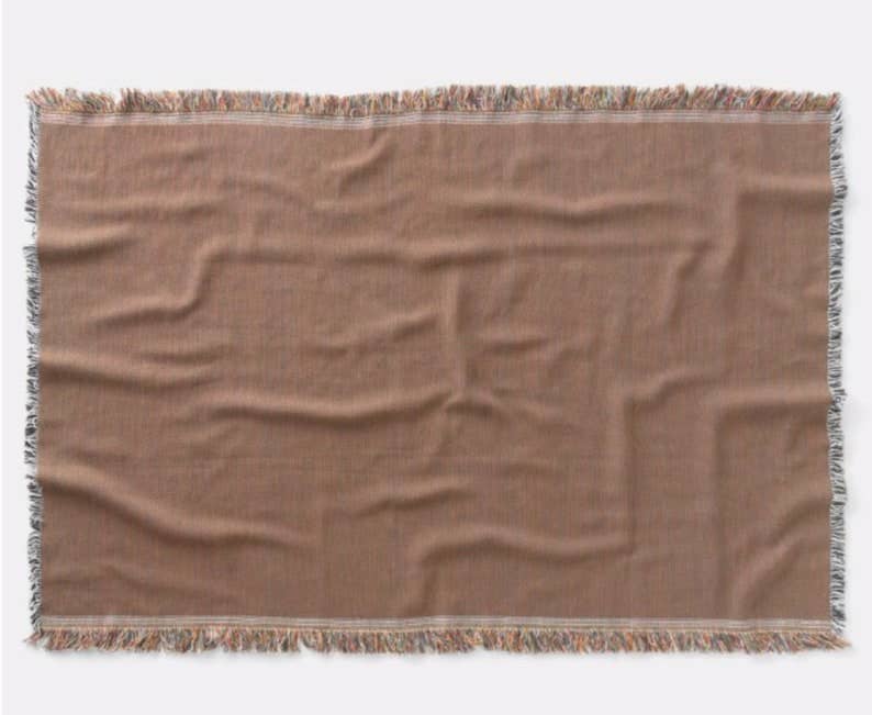 Beige Vintage Woodland Christmas Fairy Woven Blanket Tapestry for wholesale on Faire1