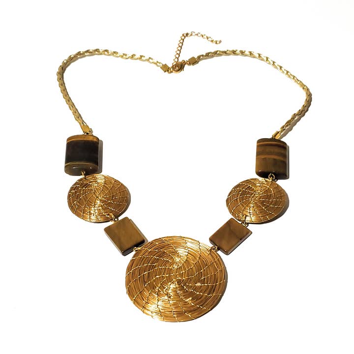 Item # GGN-1026 - Golden Grass Necklace for wholesale by The Ancient Bazaar Jewelry & Accessories