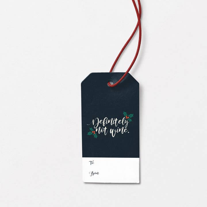 Definitiv kein Wein-Geschenkanhänger für den Großhandel von Laurel Twist & Co.