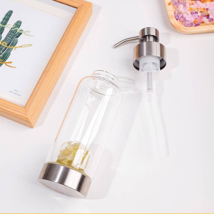Crystolver (We Cover All Import Fees) - Wholesale Soap dispenser - Natural Crystal Glass Bottle for Shampoo9