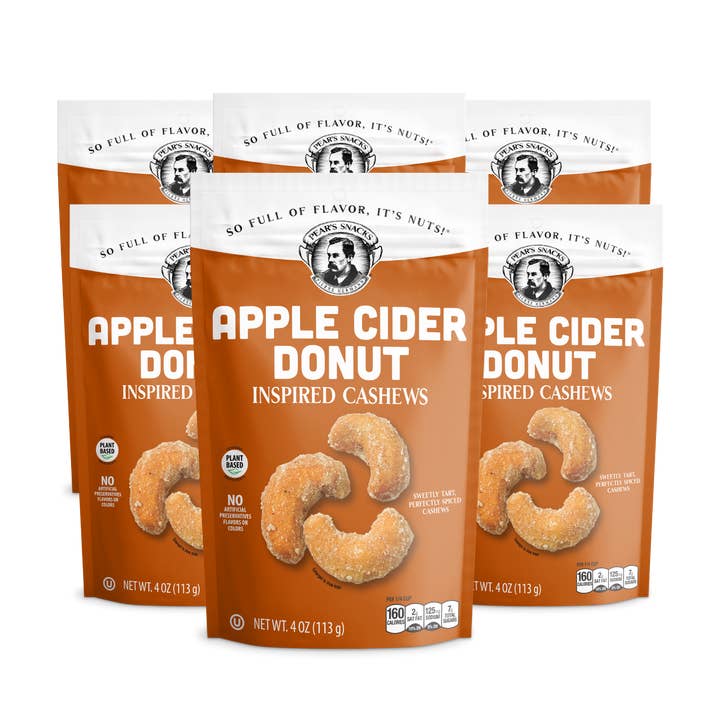 Pear's Snacks - Wholesale Nuts - Apple Cider Donut Cashew (4 oz x 6)1
