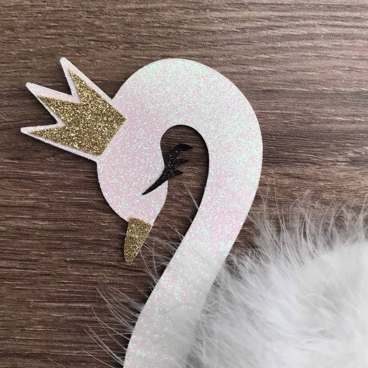 The Haus of Holly - Wholesale Cake/Cupcake Topper - Swan Cake Topper| Swan Birthday| Baby Shower Cake Topper| Swan Party Decor| Swan Lake Decorations| Swan Princess Party| Swan Soiree6