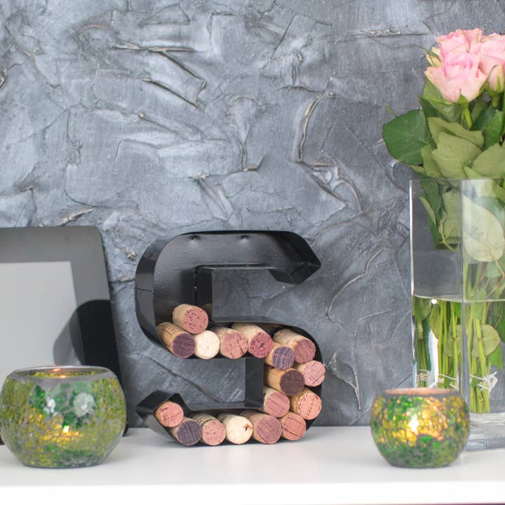 MADE EASY KIT - Wholesale Wine cork holder - Made Easy Kit Metal Letter Wine Cork Holder w/Wall Mount Kit118