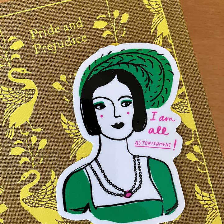 3 inch Vinyl Die Cut Sticker -I am all Astonishment! for wholesale by Colleen Harrington Studio