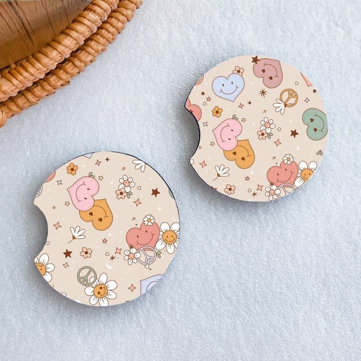 Smiley Boho Bilunderlägg för wholesale av Cavella Co.