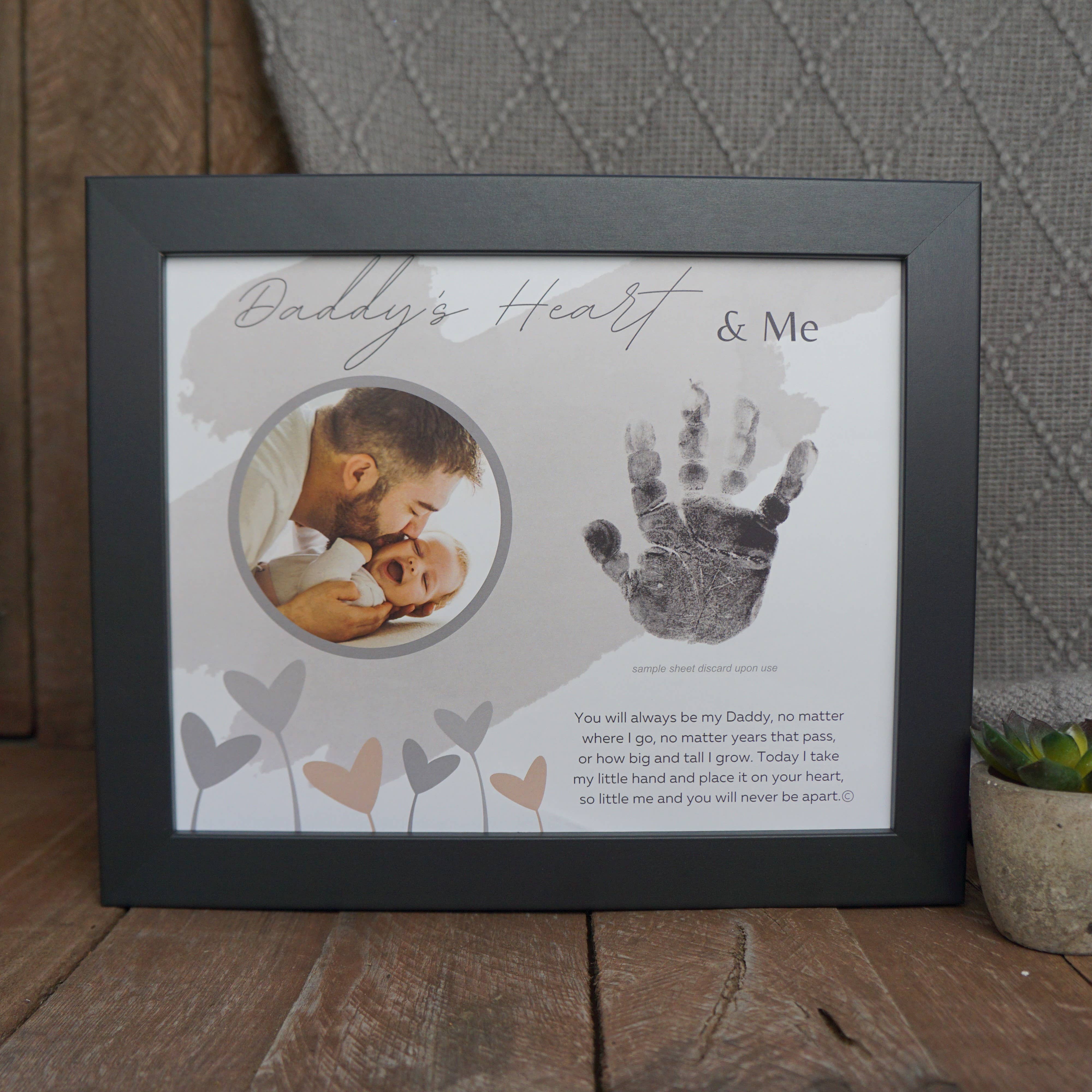 The Grandparent Gift Co. Inc. - Wholesale Picture Frame - Kids & Baby - Daddy Handprint Keepsake Frame: Heart and Me 43802