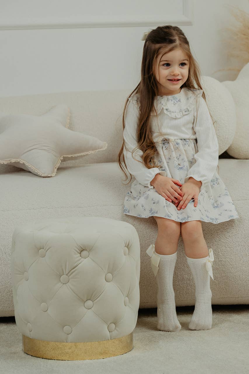 Ecru Dress with Flowers Aziza for wholesale on Faire4