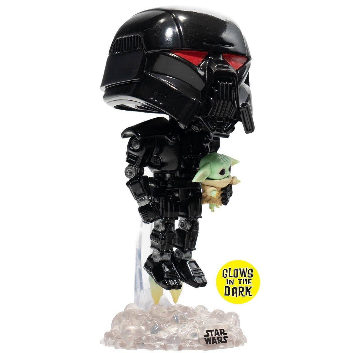 Fundom - Vente Figurine – enfant - Funko Pop! Star Wars : The Mandalorian Dark Trooper avec Grogu Glow-in-the-Dark Figurine en Vinyle Exclusive Entertainment Earth6