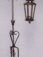 Hanging Leaf Lantern with Cast Iron Pieces for wholesale by Garden Iron And More