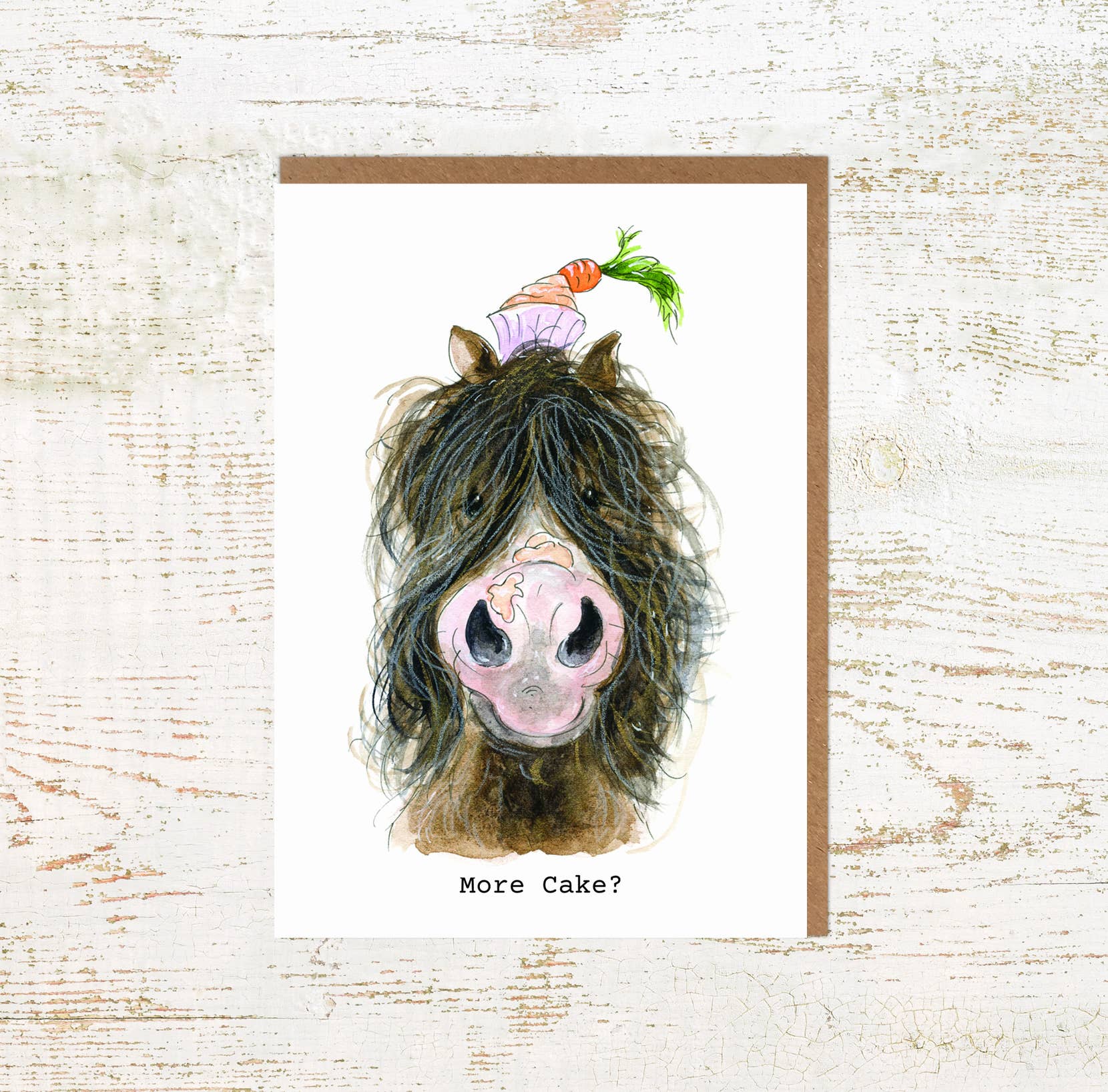 Pony Nut Gifts - Wholesale Birthday Card - More Cake Pony - A6 Pony Birthday & Greetings Card