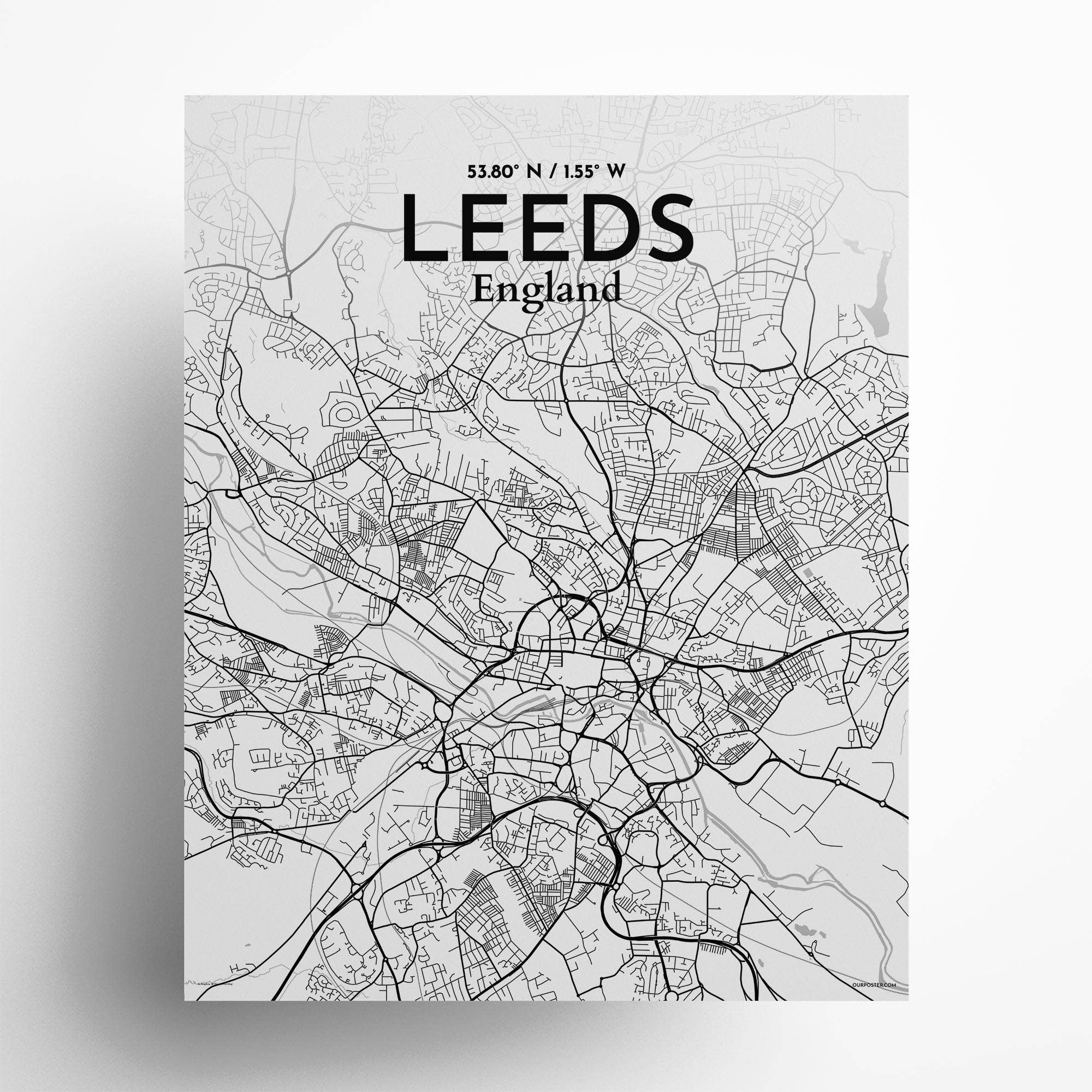 OurPoster.com – wholesale Poster – Leeds karta affisch96
