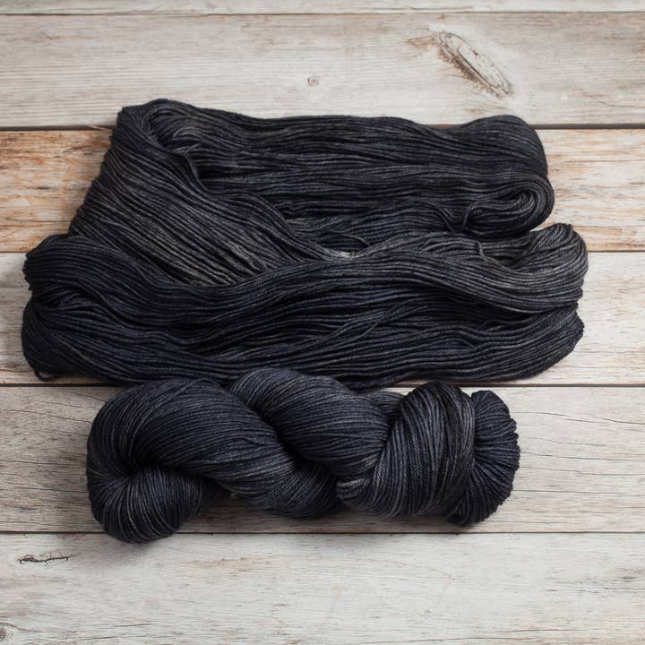 Hand Dyed Yarn in Colorway: Starless for wholesale by Lauritzen Dyed Fibers