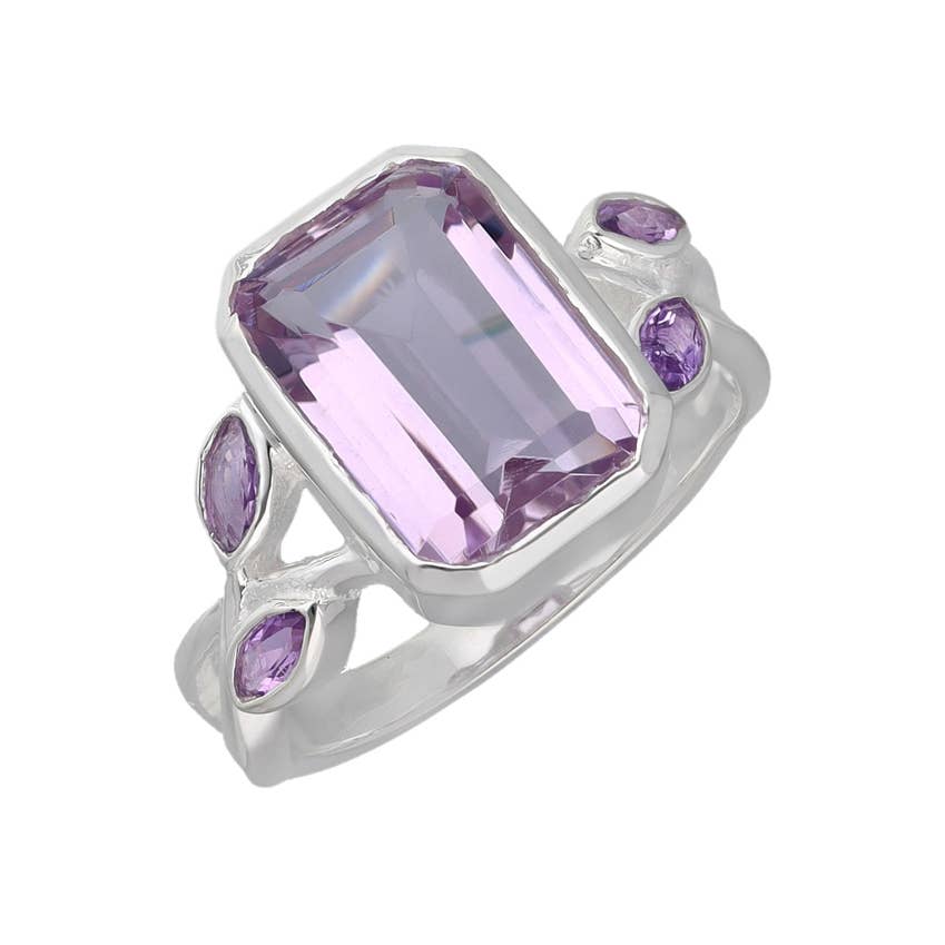 Tiramisu - Wholesale Single Stone/Solitaire Ring - 925 Sterling Silver Purple Amethyst Solitaire Ring