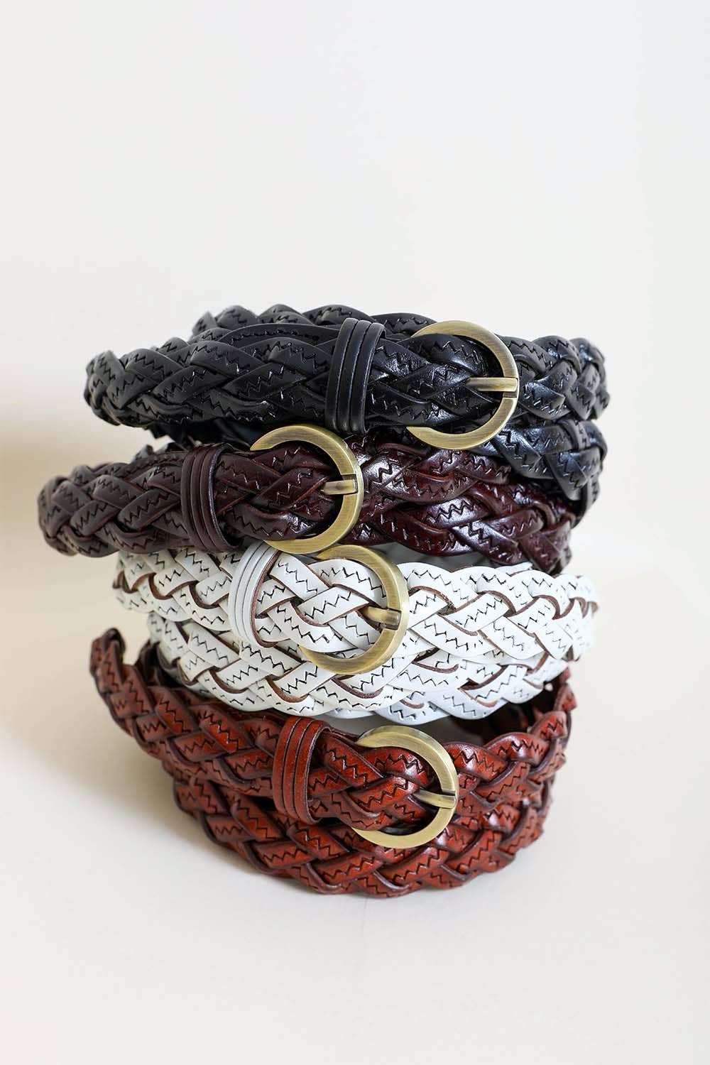 Leto Accessories – Engroshandel Bælte - Dame – Klassisk flettet læderbælte – til ethvert look 👖5