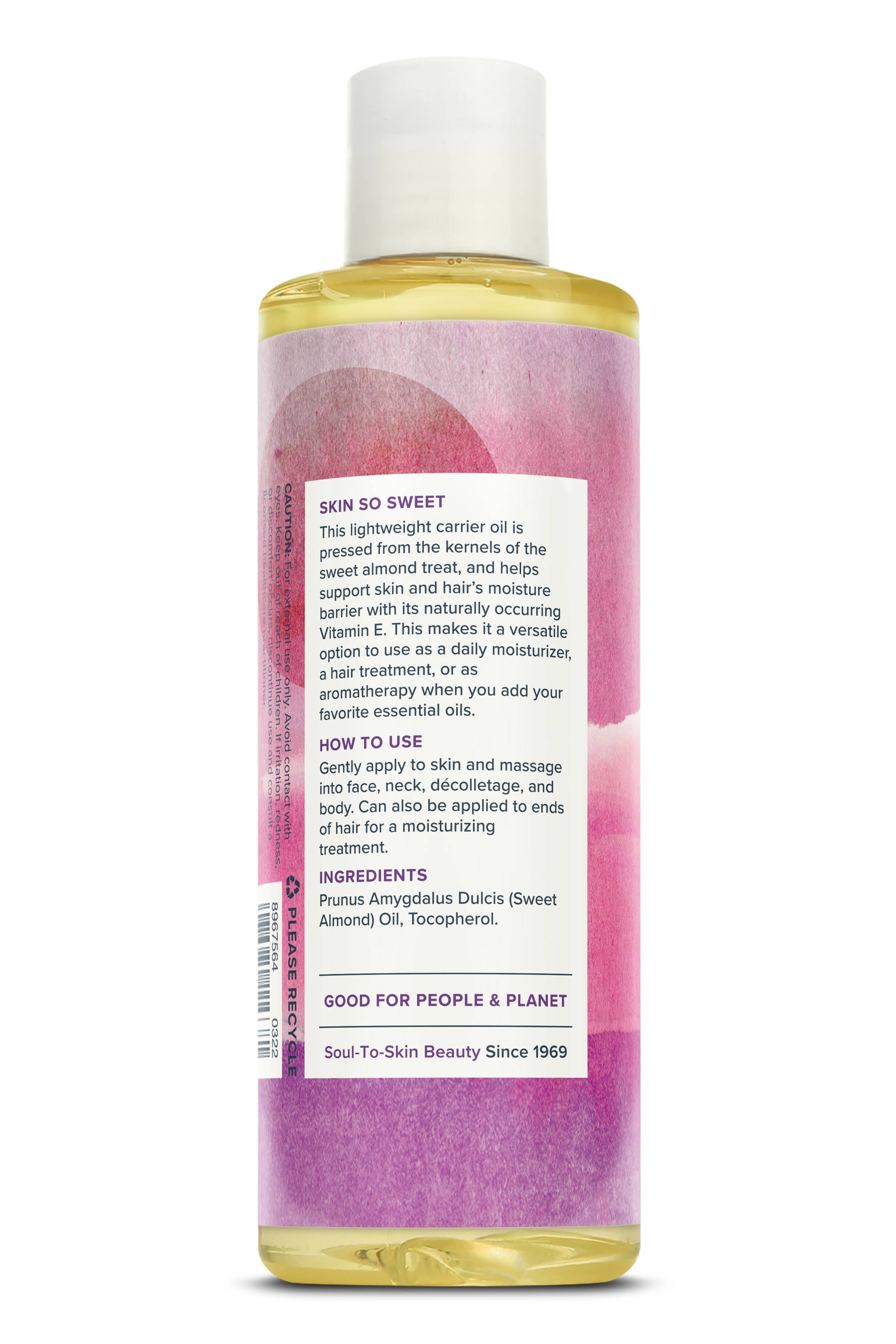 Heritage Store - Wholesale Bath/Body Oil - Sweet Almond Oil With Vitamin E 8 oz1